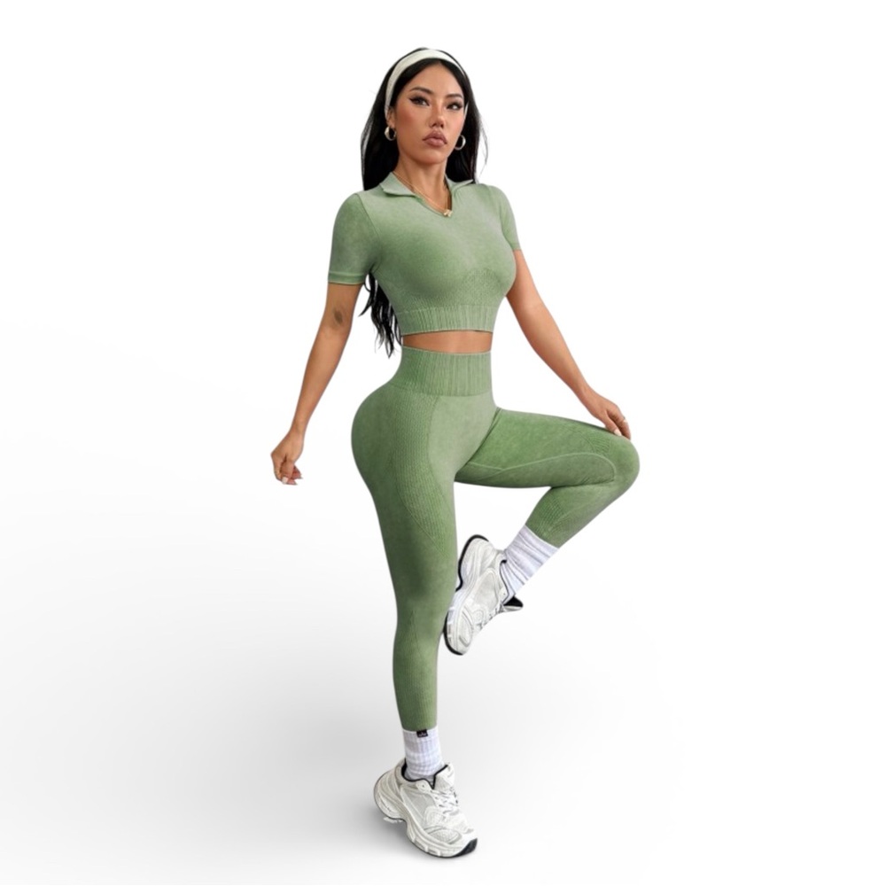 High Waist Washed Leggings | Butt Lifting | Stretchy Activewear‎